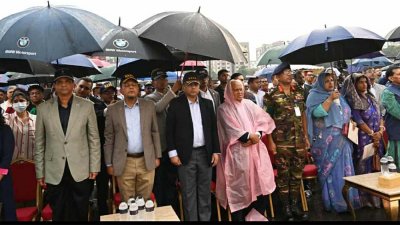 জুলাই সনদ স্বাক্ষর অনুষ্ঠানে ছিলেন তিন বাহিনীর প্রধানরাও