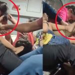 ট্রেনের কামরায় দুই নারীর চুলোচুলি